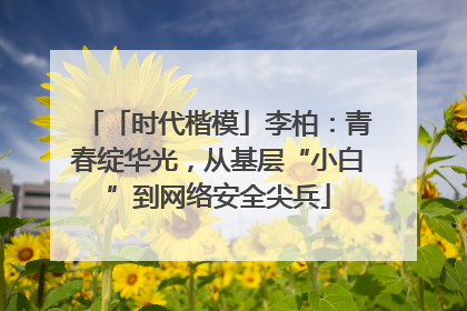 「时代楷模」李柏：青春绽华光，从基层“小白”到网络安全尖兵