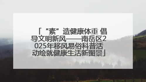 “素”造健康体重 倡导文明新风——南岳区2025年移风易俗科普活动绘就健康生活新图景