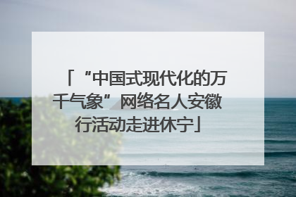 “中国式现代化的万千气象”网络名人安徽行活动走进休宁