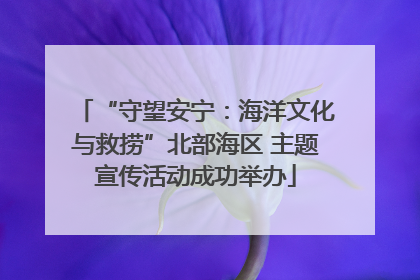 “守望安宁：海洋文化与救捞”北部海区 主题宣传活动成功举办