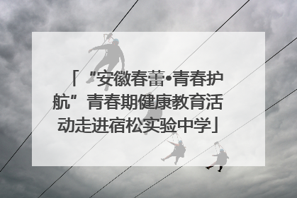 “安徽春蕾•青春护航”青春期健康教育活动走进宿松实验中学