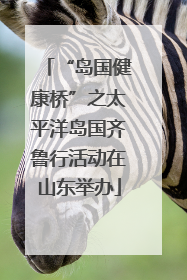 “岛国健康桥”之太平洋岛国齐鲁行活动在山东举办