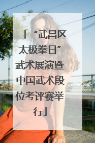 “武昌区太极拳日”武术展演暨中国武术段位考评赛举行