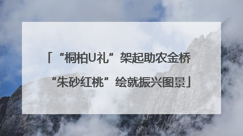 “桐柏U礼”架起助农金桥 “朱砂红桃”绘就振兴图景