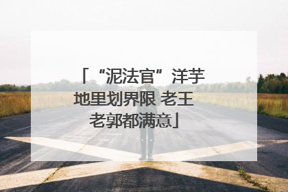 “泥法官”洋芋地里划界限 老王老郭都满意