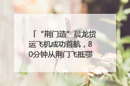 “荆门造”晨龙货运飞机成功首航，80分钟从荆门飞抵鄂州花湖机场