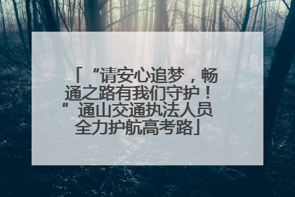 “请安心追梦，畅通之路有我们守护！”通山交通执法人员全力护航高考路