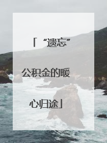 “遗忘”公积金的暖心归途