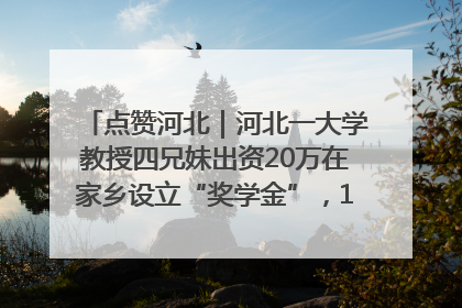 点赞河北｜河北一大学教授四兄妹出资20万在家乡设立“奖学金”，13年为320名农村学生种下“希望的种子”