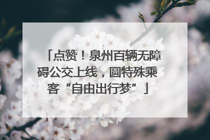 点赞！泉州百辆无障碍公交上线，圆特殊乘客“自由出行梦”