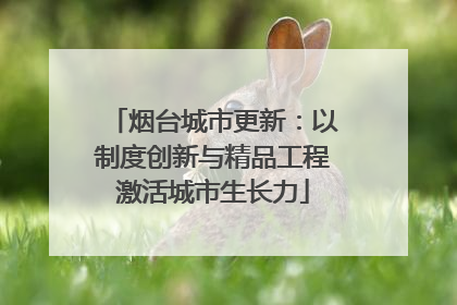 烟台城市更新：以制度创新与精品工程激活城市生长力
