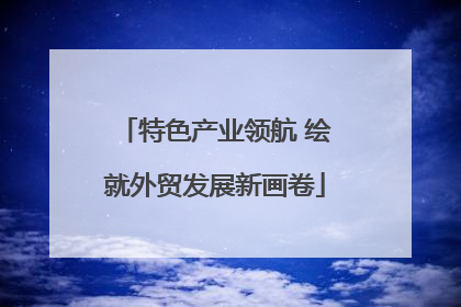 特色产业领航 绘就外贸发展新画卷