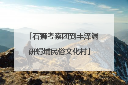 石狮考察团到丰泽调研蟳埔民俗文化村