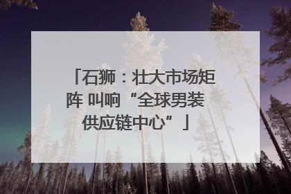 石狮：壮大市场矩阵 叫响“全球男装供应链中心”