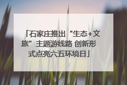 石家庄推出“生态+文旅”主题游线路 创新形式点亮六五环境日