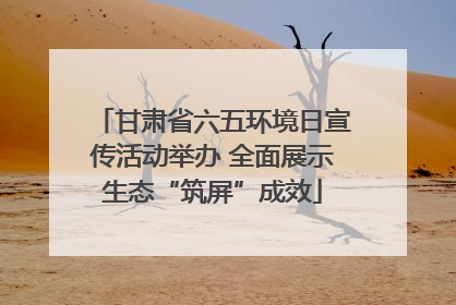 甘肃省六五环境日宣传活动举办 全面展示生态“筑屏”成效