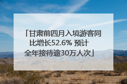 甘肃前四月入境游客同比增长52.6% 预计全年接待逾30万人次