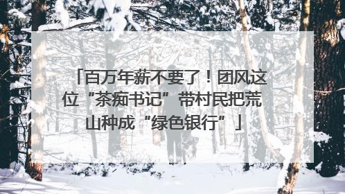百万年薪不要了！团风这位“茶痴书记”带村民把荒山种成“绿色银行”