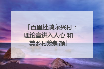 百里杜鹃永兴村：理论宣讲入人心 和美乡村焕新颜