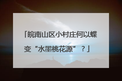 皖南山区小村庄何以蝶变“水墨桃花源”？