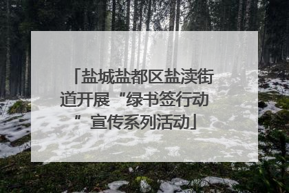 盐城盐都区盐渎街道开展“绿书签行动”宣传系列活动