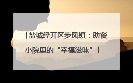 盐城经开区步凤镇：助餐小院里的“幸福滋味”