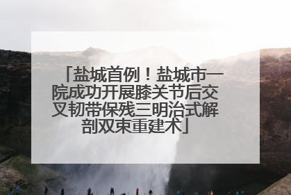 盐城首例！盐城市一院成功开展膝关节后交叉韧带保残三明治式解剖双束重建术