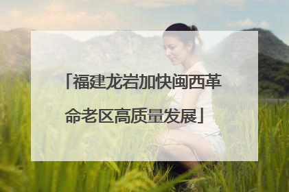 福建龙岩加快闽西革命老区高质量发展