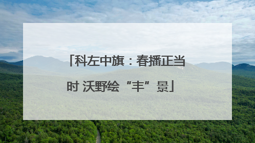科左中旗：春播正当时 沃野绘“丰”景