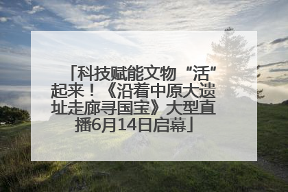 科技赋能文物“活”起来！《沿着中原大遗址走廊寻国宝》大型直播6月14日启幕
