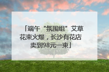 端午“氛围组”艾草花束火爆，长沙有花店卖到98元一束