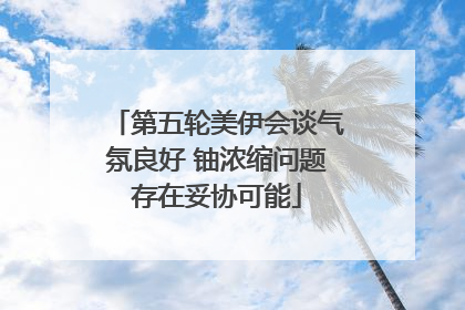 第五轮美伊会谈气氛良好 铀浓缩问题存在妥协可能