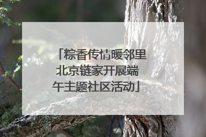 粽香传情暖邻里 北京链家开展端午主题社区活动