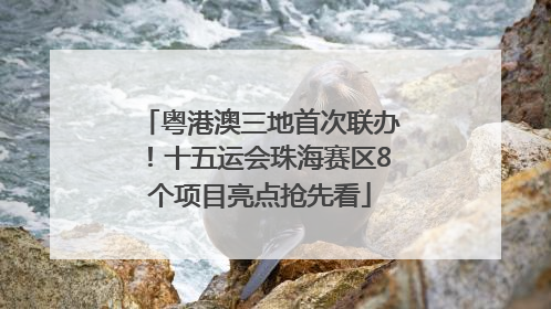 粤港澳三地首次联办！十五运会珠海赛区8个项目亮点抢先看