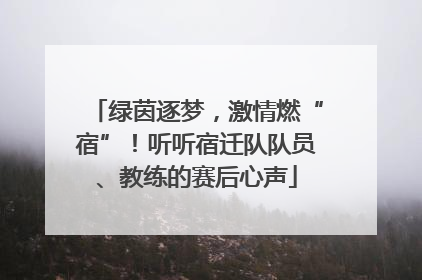 绿茵逐梦，激情燃“宿”！听听宿迁队队员、教练的赛后心声
