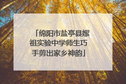 绵阳市盐亭县嫘祖实验中学师生巧手剪出家乡神韵