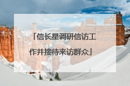 信长星调研信访工作并接待来访群众