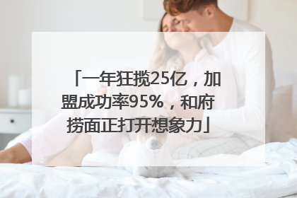 一年狂揽25亿，加盟成功率95%，和府捞面正打开想象力