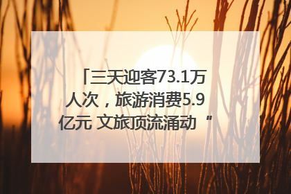 三天迎客73.1万人次，旅游消费5.9亿元 文旅顶流涌动“江宁style”