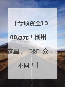 专项资金1000万元！荆州这里，“羽”众不同！