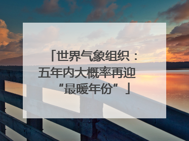 世界气象组织：五年内大概率再迎“最暖年份”
