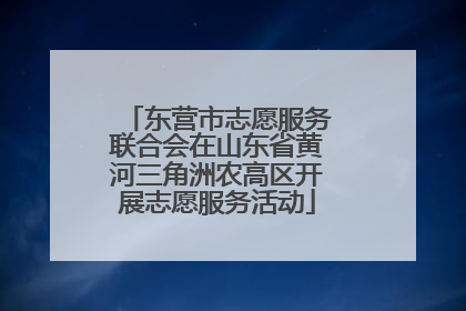 东营市志愿服务联合会在山东省黄河三角洲农高区开展志愿服务活动