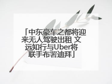 中东豪车之都将迎来无人驾驶出租 文远知行与Uber将联手布署迪拜