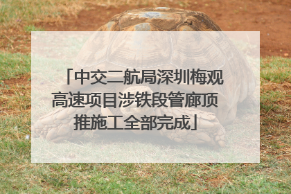 中交二航局深圳梅观高速项目涉铁段管廊顶推施工全部完成