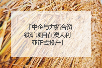 中企与力拓合资铁矿项目在澳大利亚正式投产
