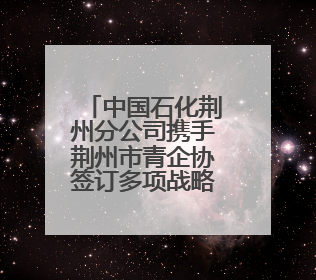 中国石化荆州分公司携手荆州市青企协签订多项战略合作协议
