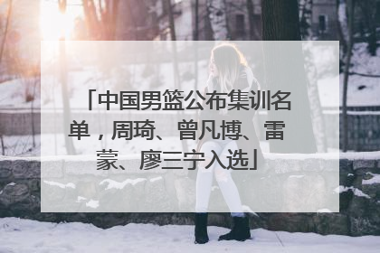 中国男篮公布集训名单，周琦、曾凡博、雷蒙、廖三宁入选