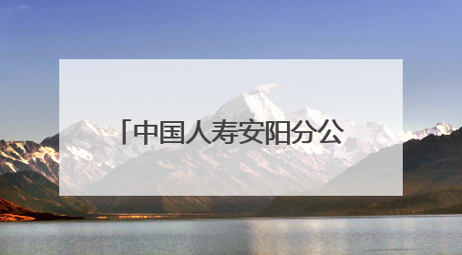 中国人寿安阳分公司：贴心服务送上门 金融温度暖人心