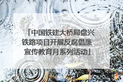 中国铁建大桥局盘兴铁路项目开展反腐倡廉宣传教育月系列活动