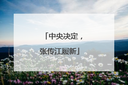 中央决定，张传江履新